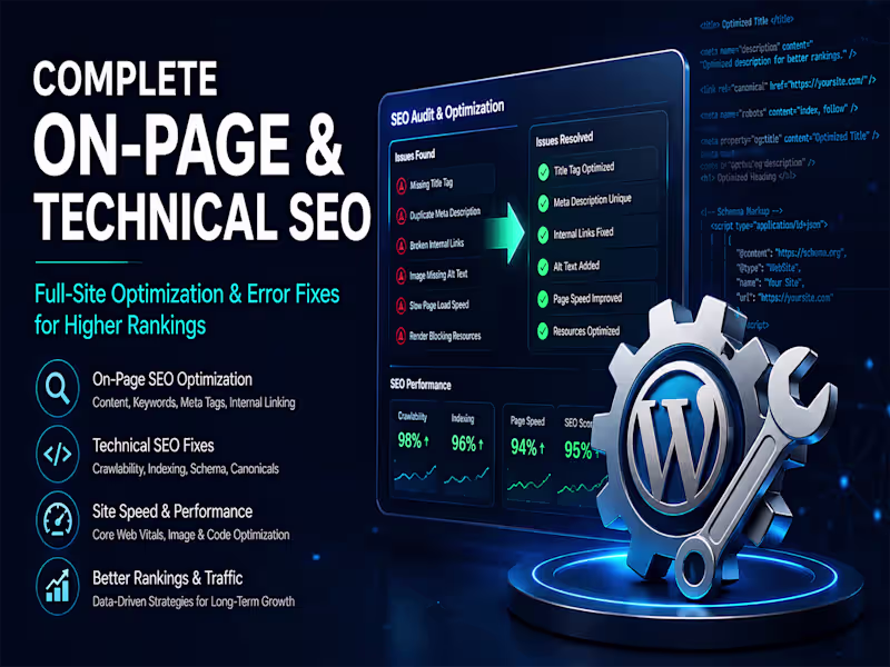 Cover image for Complete On-Page & Technical SEO Optimization