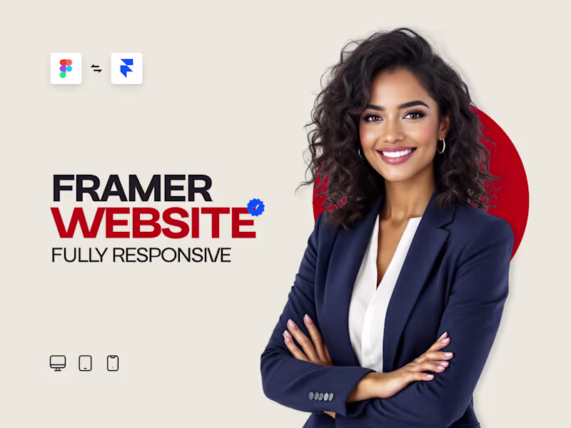 Cover image for I will Design a Fully Responsive Website on Framer