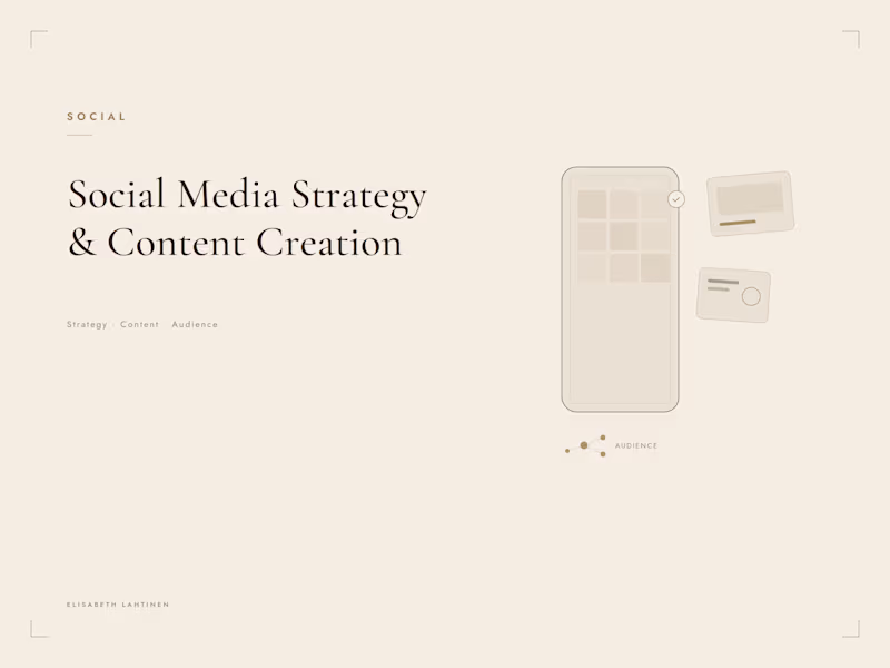 Cover image for Social Media Strategy & Content