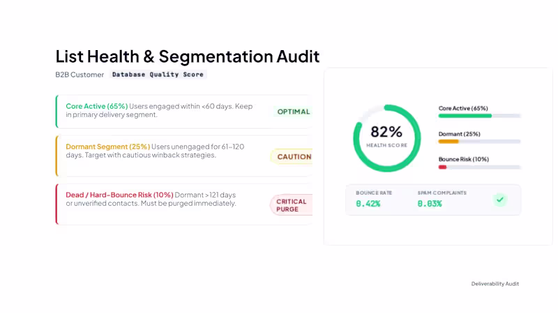 Cover image for Deliverability audit focused on list