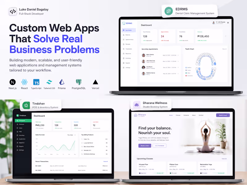 Cover image for I will build a custom business web app or management system