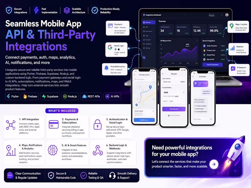 Cover image for Mobile App API & Third-Party Integrations