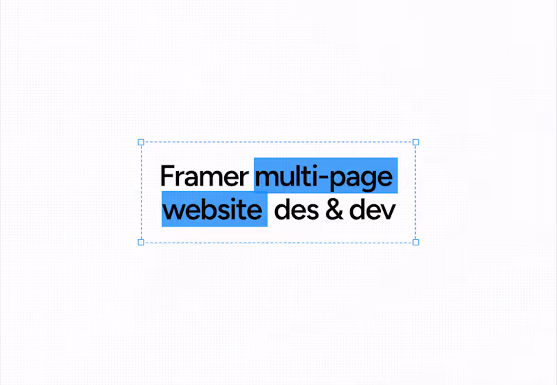 Cover image for Multi-page website design & development in Framer