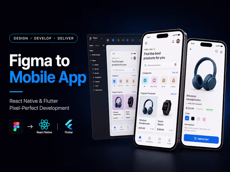 Cover image for Convert Figma to React Native or Flutter App