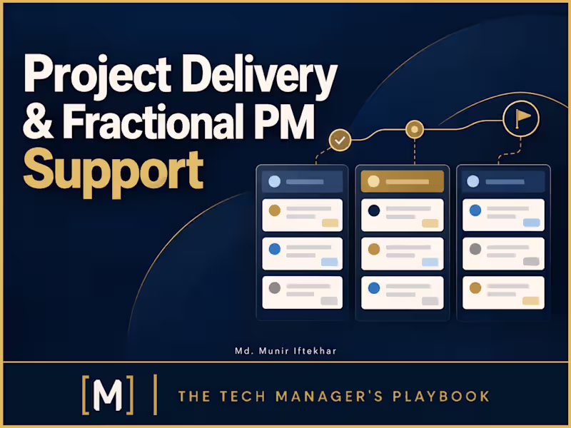Cover image for Project Delivery & Fractional PM Support