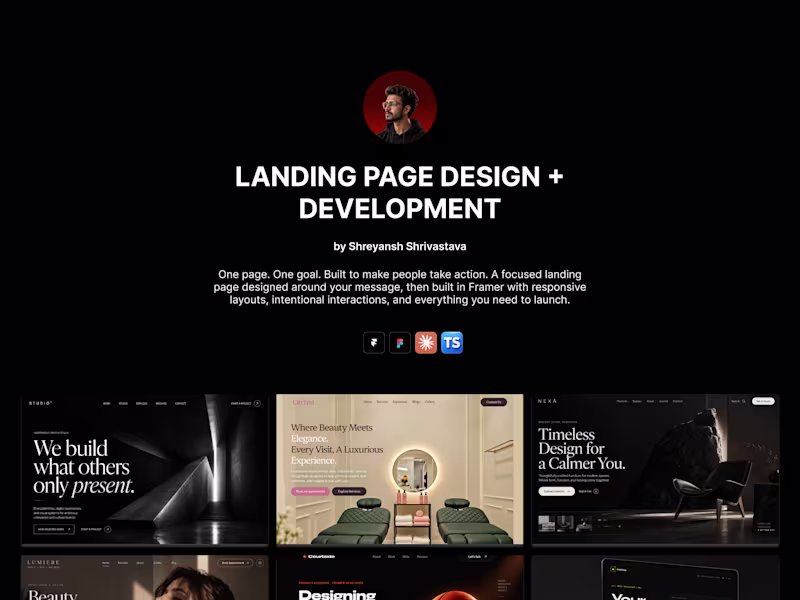Cover image for Landing Page Design & Development