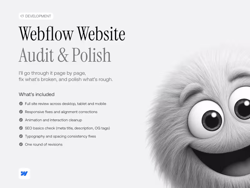 Cover image for Webflow Site Audit & Polish