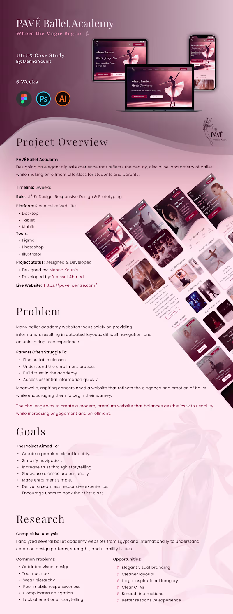 Cover image for PAVÉ Ballet Academy  | Portfolio Showcase