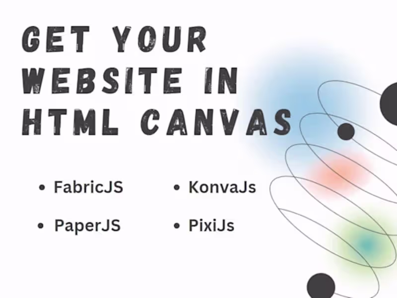 Cover image for Custom HTML canvas projects using fabric js or konva js