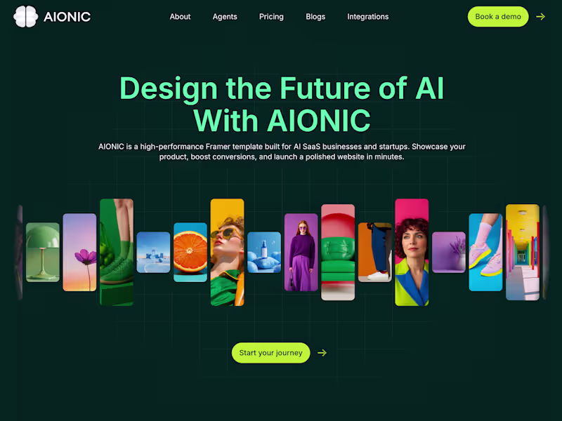 Cover image for AIONIC - Modern AI SaaS Framer Template