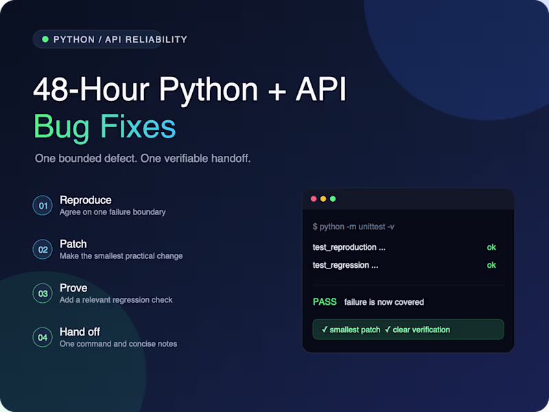 Cover image for 48-hour Python API & webhook reliability fix