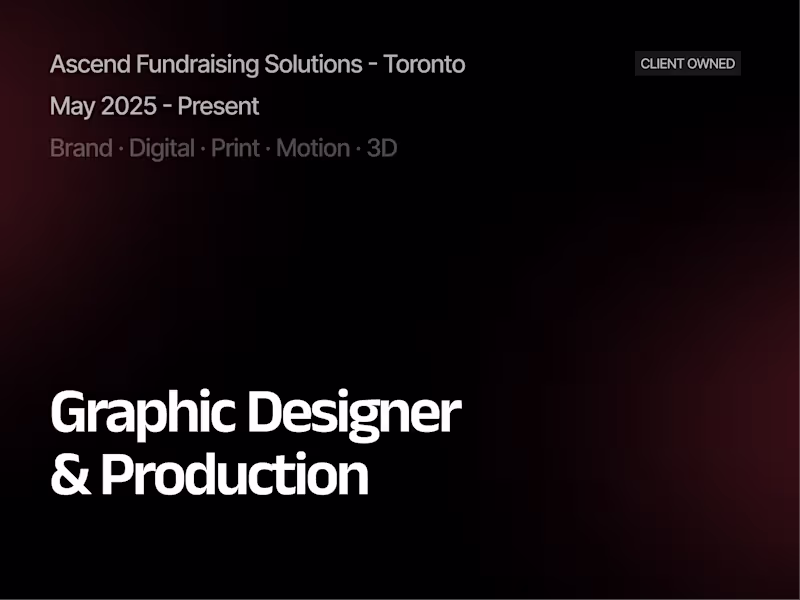Cover image for Graphic Design & Video Editor
