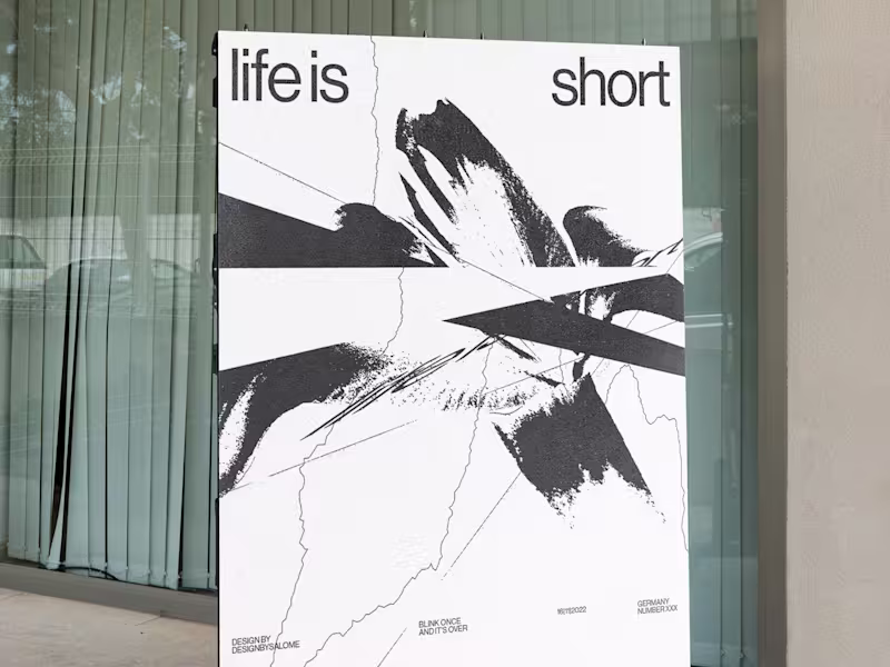 Cover image for Salome Frenzel | graphic design on Instagram: “LIFE IS SHORT 🖤…