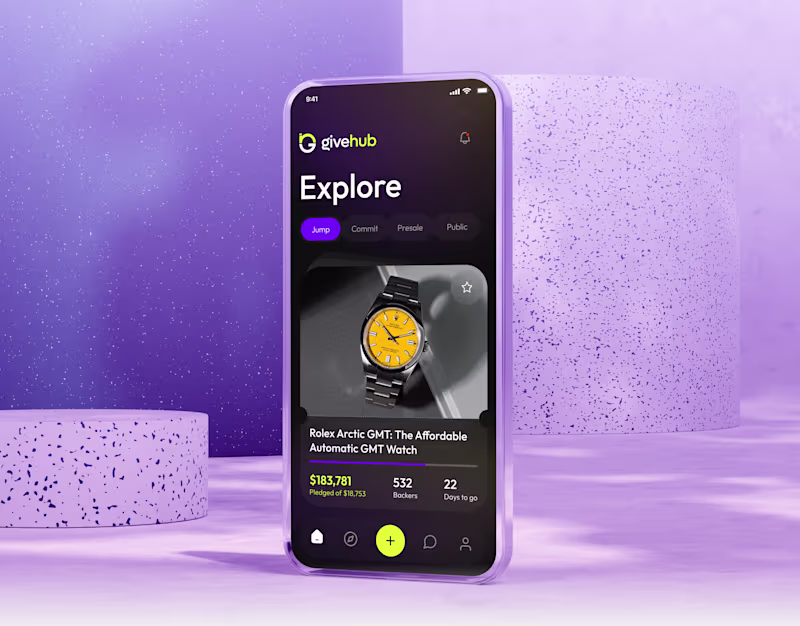 Cover image for GiveHub - Mobile App Design | Orbix Studio
