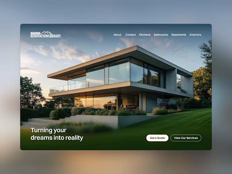 Cover image for Renovations by Brady — Framer Website