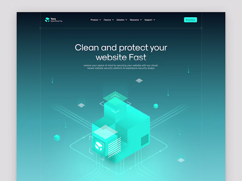 Cover image for Yora Cybersecurity Hero Section Design