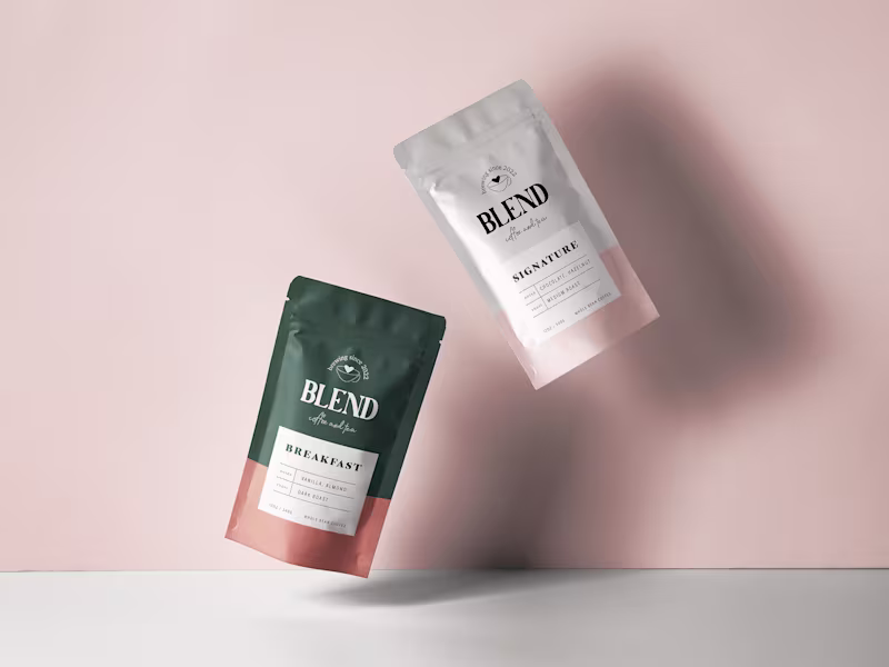 Cover image for Blend Coffee Brand Identity and Package Design