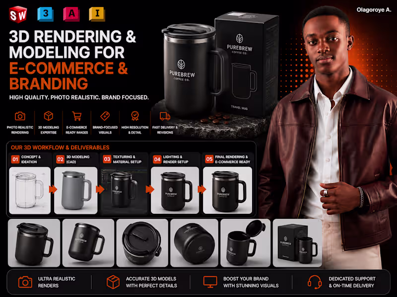 Cover image for 3D Rendering & Modeling for E-commerce & Branding
