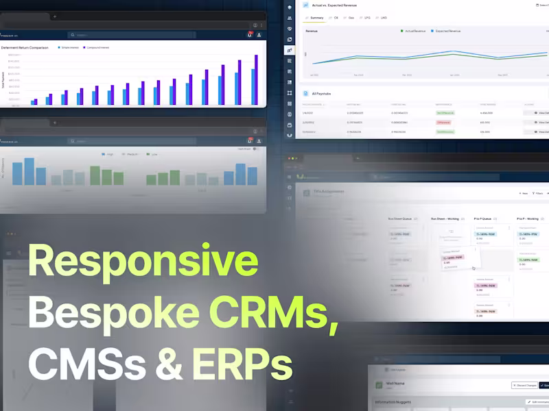 Cover image for Web Design UI UX Solutions for Responsive CMSs, CRMs, ERPs 