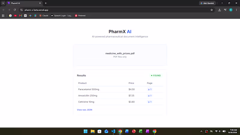 Cover image for AI PDF Data Extraction System for Medicine Products