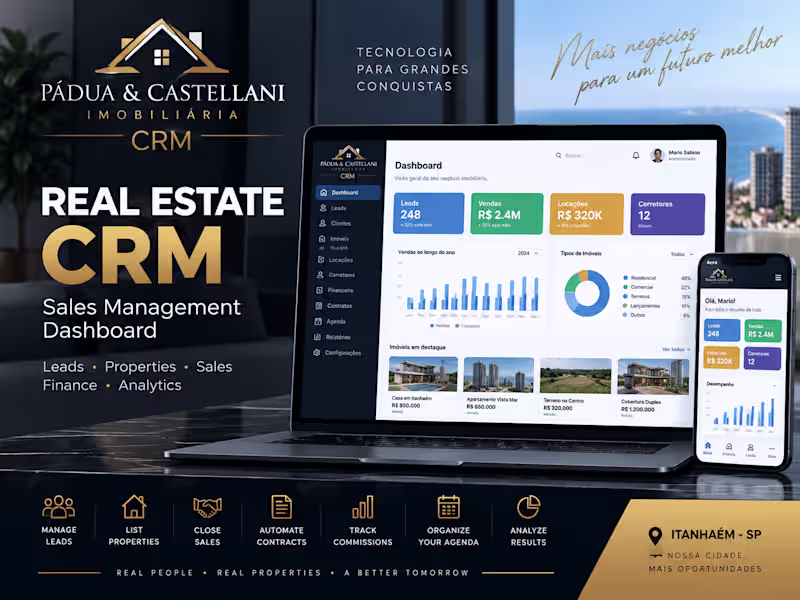 Cover image for Real Estate CRM & Sales Dashboard Setup.