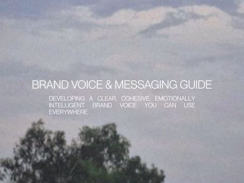 Cover image for Brand Voice & Messaging Guide
