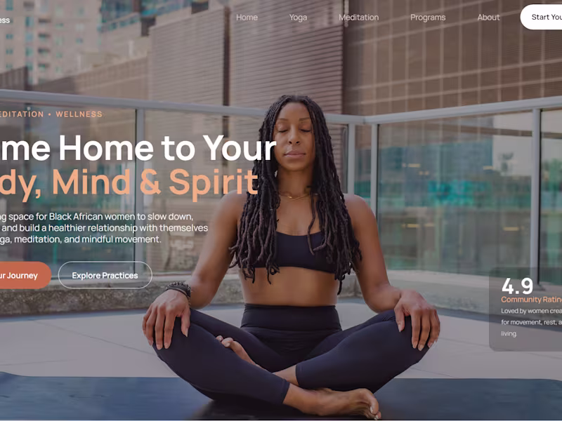 Cover image for SAFI Yoga & Wellness Website