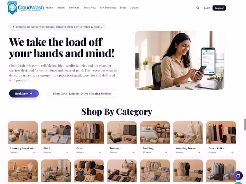Cover image for CloudWash is a modern laundry