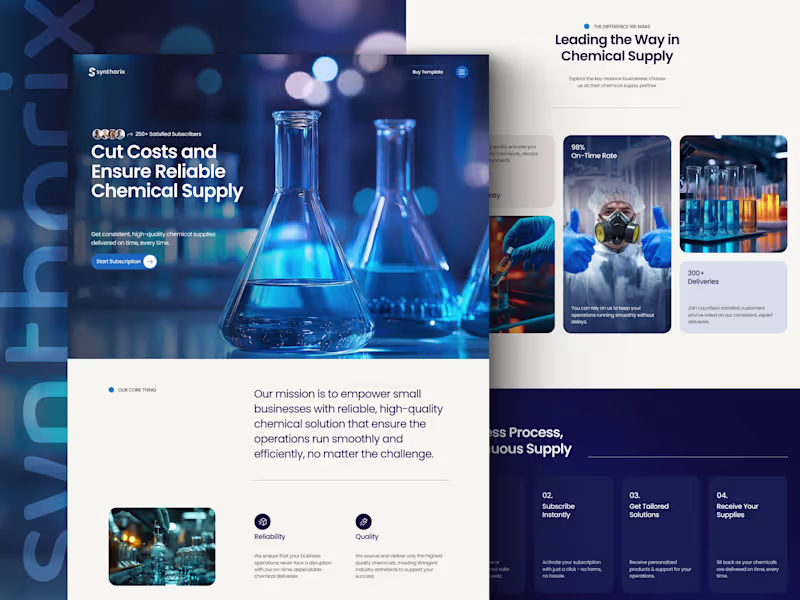 Cover image for Synthorix | Streamlined chemical supply landing page