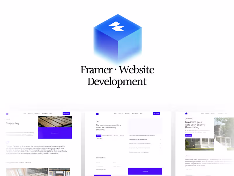 Cover image for Framer · Website Development