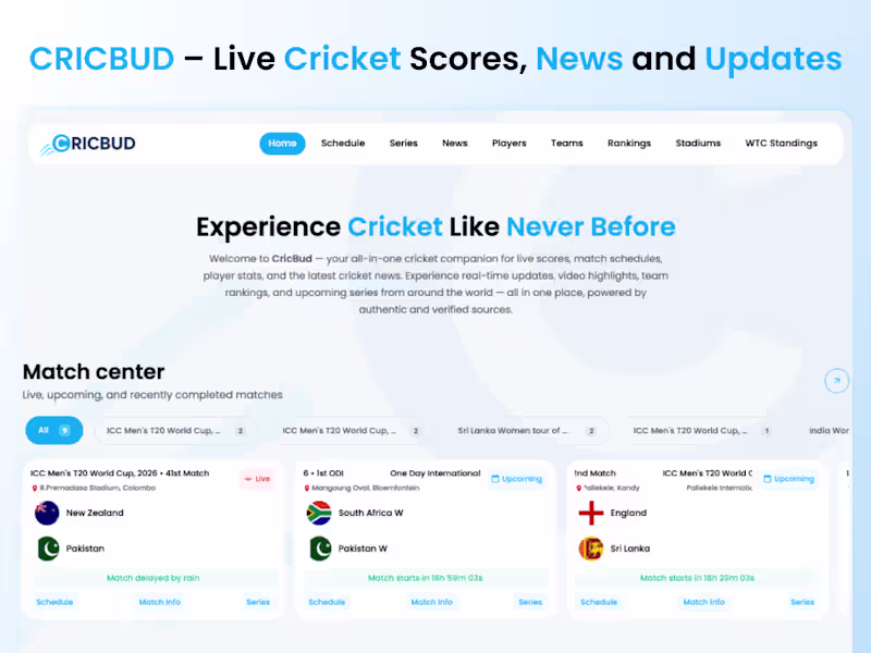 Cover image for CricBud is a cricket-focused digital