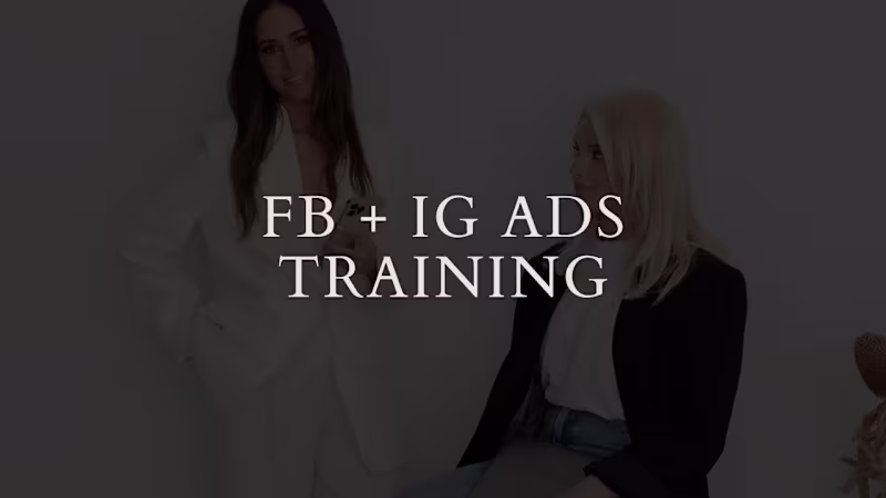 Cover image for Facebook and Instagram Ads Training