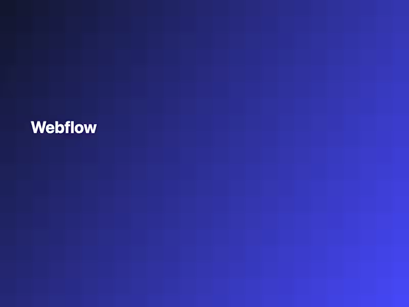 Cover image for Webflow site build