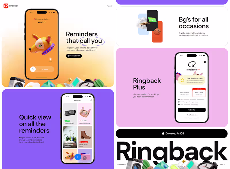 Cover image for Landing page for iOS app