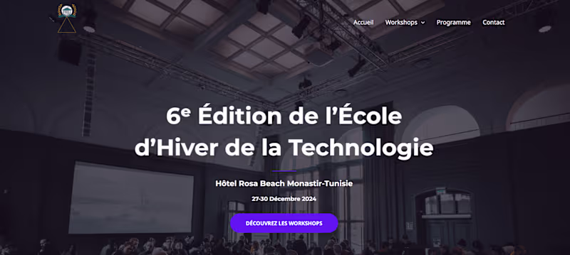 Cover image for Event Website 'École d’Hiver de la Technologie'