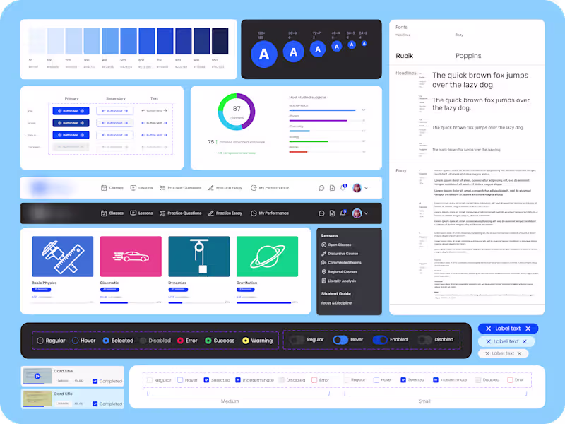 Cover image for Scalable Design System for E-learning Platform