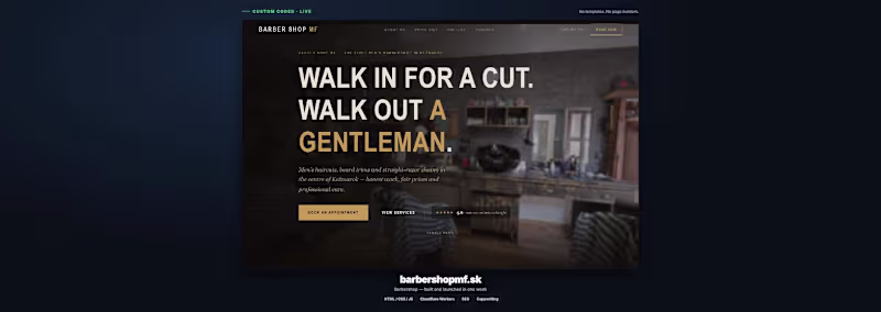 Cover image for One-page website for a small business