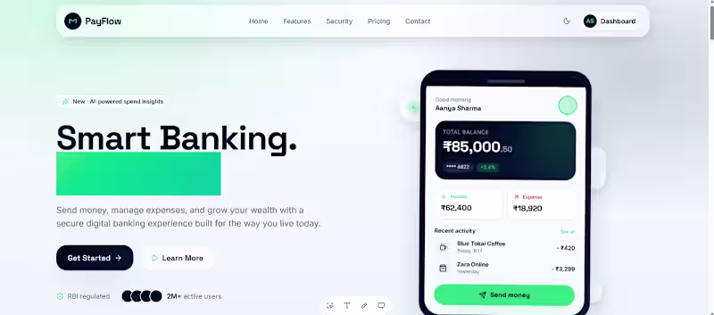 Cover image for Fintech Website Development