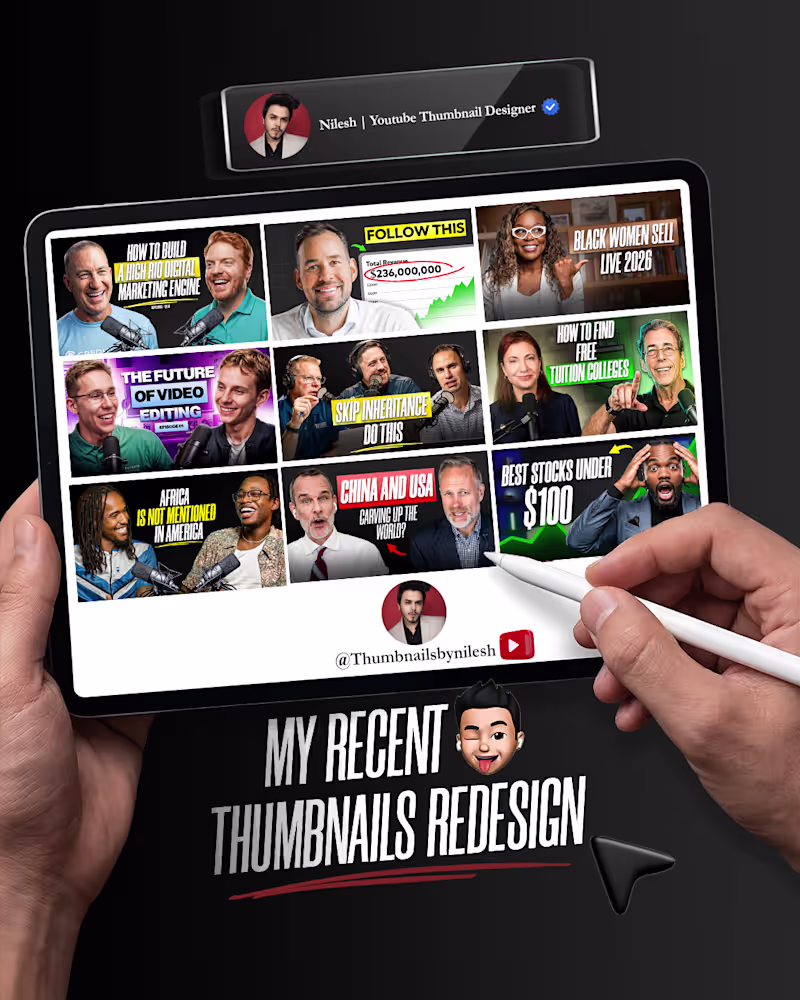 Cover image for My Recent Youtube Thumbnail Designs