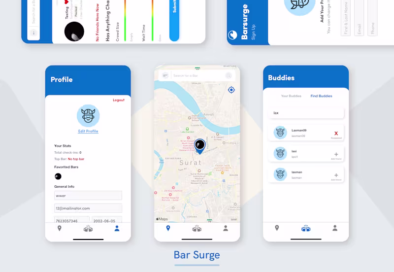 Cover image for Bar Surge - Real-Time Nightlife Discovery App
