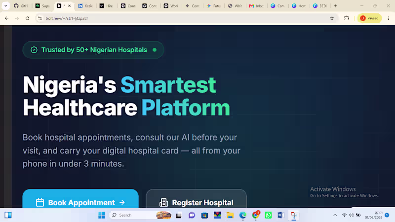 Cover image for Currently developing an AI-enabled healthcare