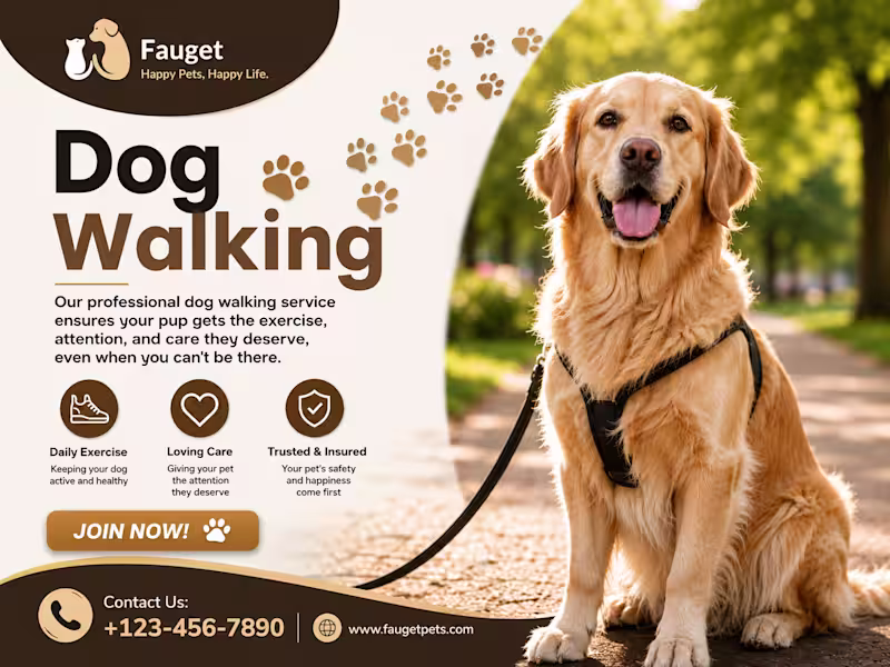 Cover image for Design Description
This dog walking promotional
