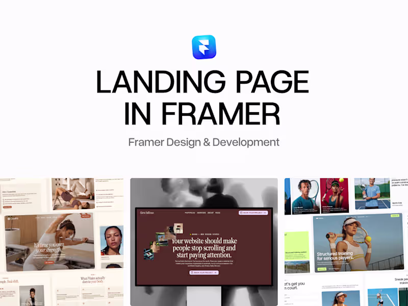 Cover image for Landing Page Design & Development in Framer