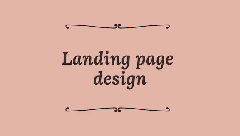 Cover image for Landing page design
