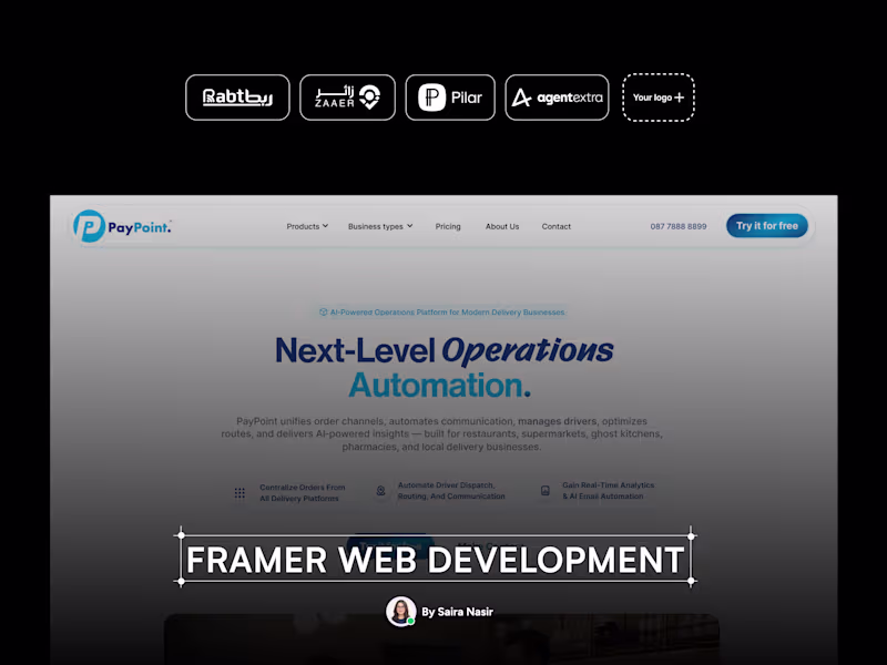 Cover image for Framer- Website Development 