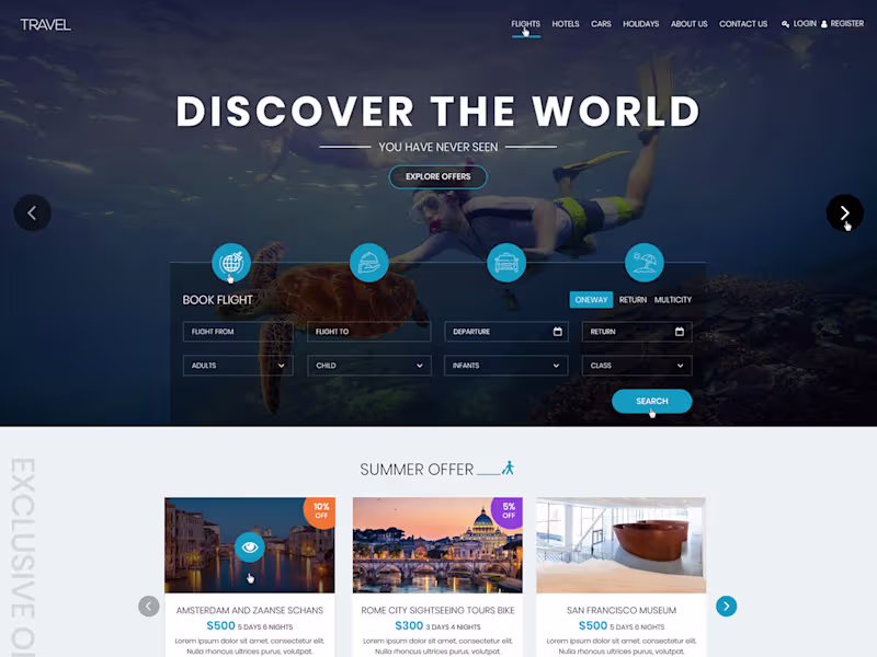 Cover image for Travel Booking Website Re-design