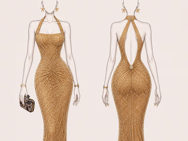 Cover image for Luxury evening gown concept art.