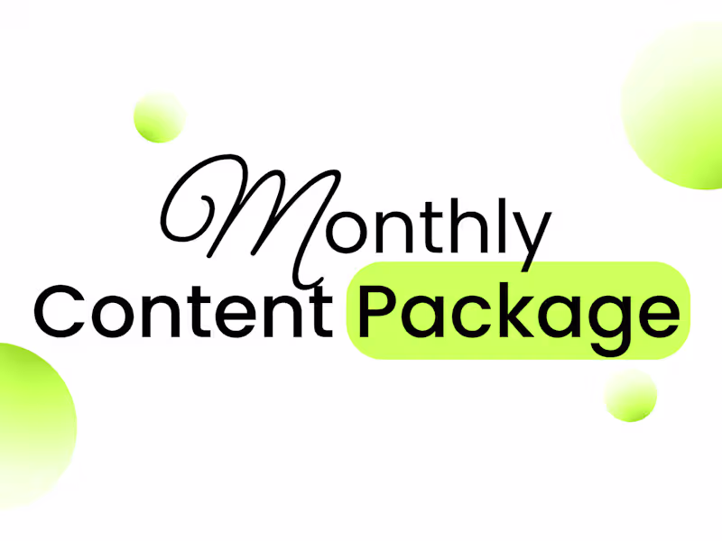 Cover image for Monthly Content Package