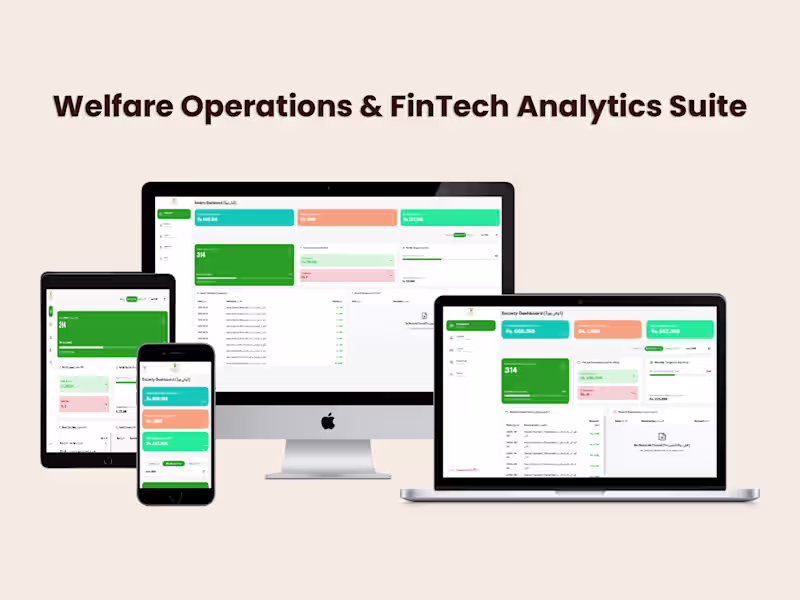 Cover image for Welfare Operations & FinTech Analytics