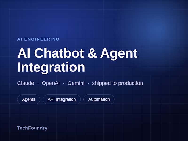 Cover image for AI Chatbot & Agent Integration